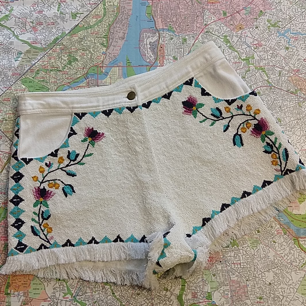 Retrofete Beaded Shorts Sz. M